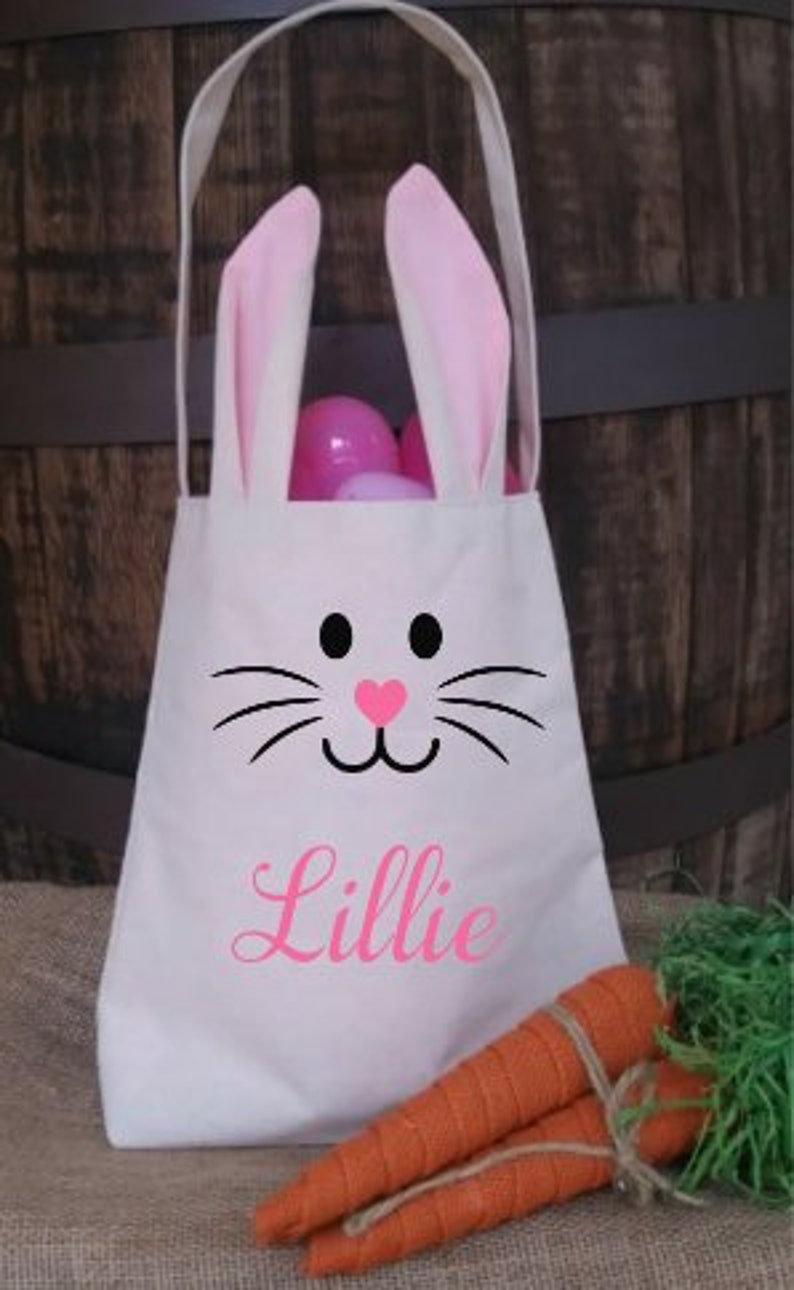 Personalized Easter Bag Personalized Easter Basket Easter Egg Hunt Bag