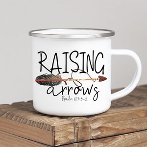 Raising arrows stainless steel camping mug 10 oz