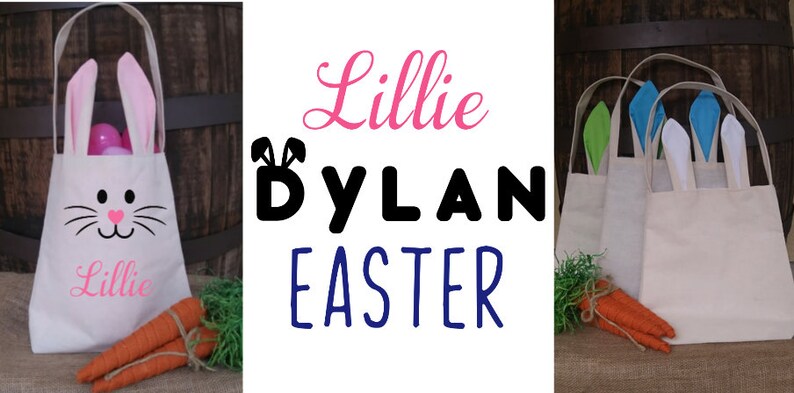 Personalized Easter Bag Personalized Easter Basket Easter Egg Hunt Bag