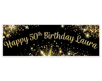50th birthday banner etsy