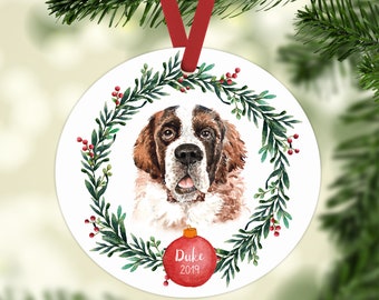 saint bernard christmas yard decoration