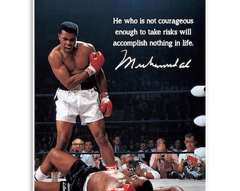 Quality Framed Poster Muhammad Ali Quote..