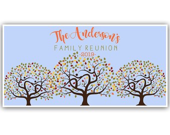 Welcome To Family Reunion Gold Waves Banner Etsy