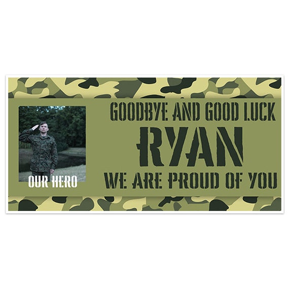 Camo Going Away Good Luck Deployment Military Personalized Etsy