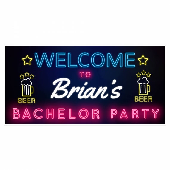 Bachelor Party Personalized Banner
