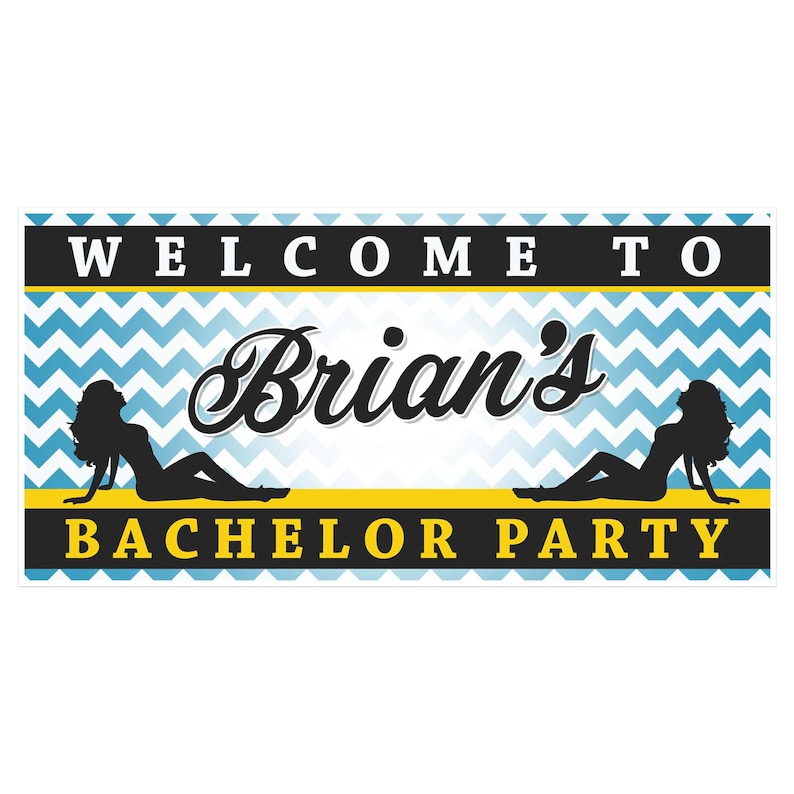 Bachelor Party Personalized Banner