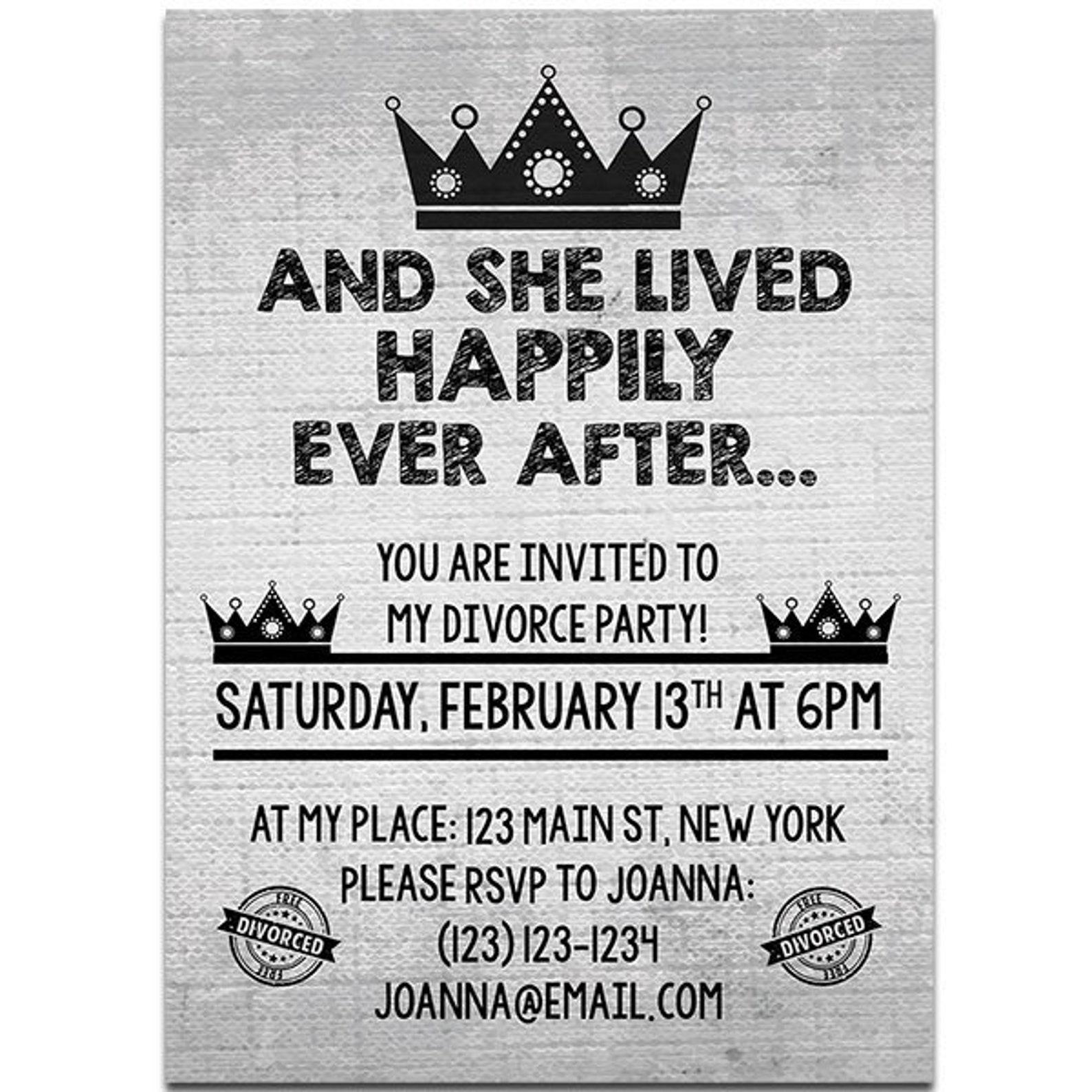 Divorce Party Invitations Etsy