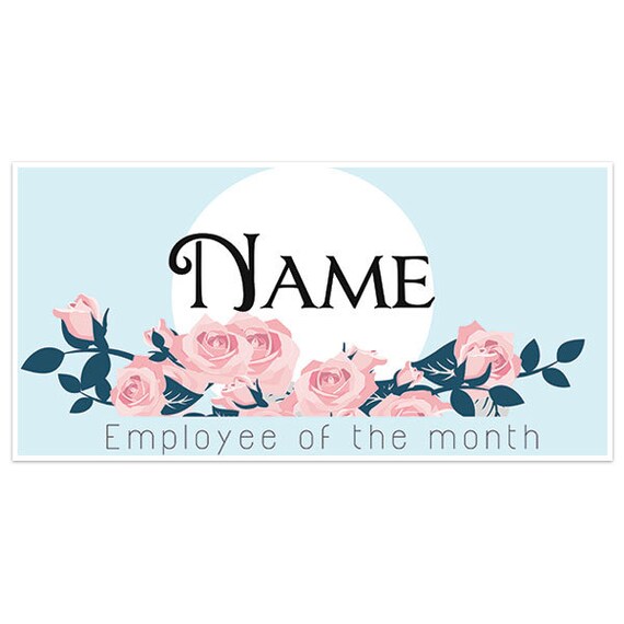 Roses Employee Of The Month Business Banner Etsy