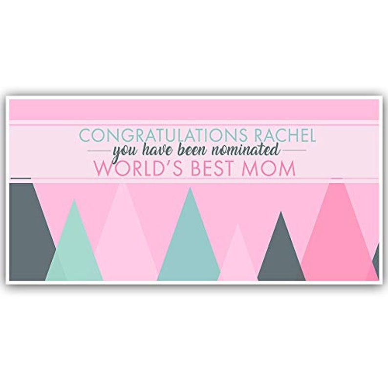Congratulations World/'s Best Mom Personalized Banner Decoration