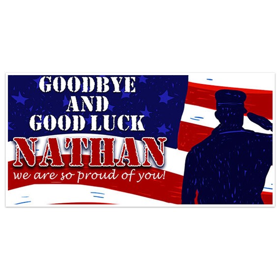 Going Away Good Luck Deployment Military Personalized Banner Etsy