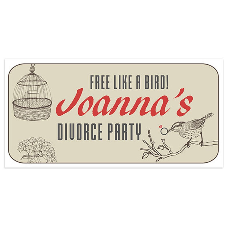 Divorce Party Banner Personalized Party Backdrop Decoration