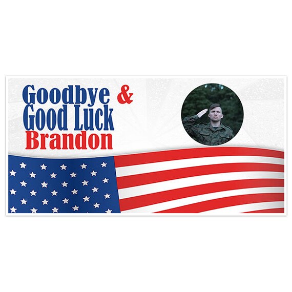 Waved Going Away Good Luck Deployment Military Banner Etsy