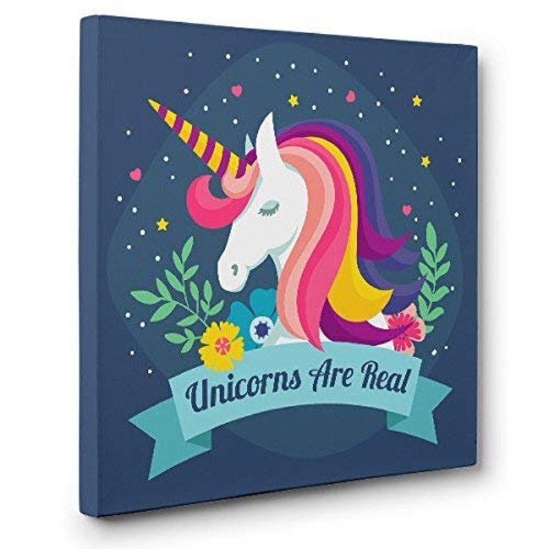 Unicorns Are Real CANVAS Wall Art Home Décor Etsy