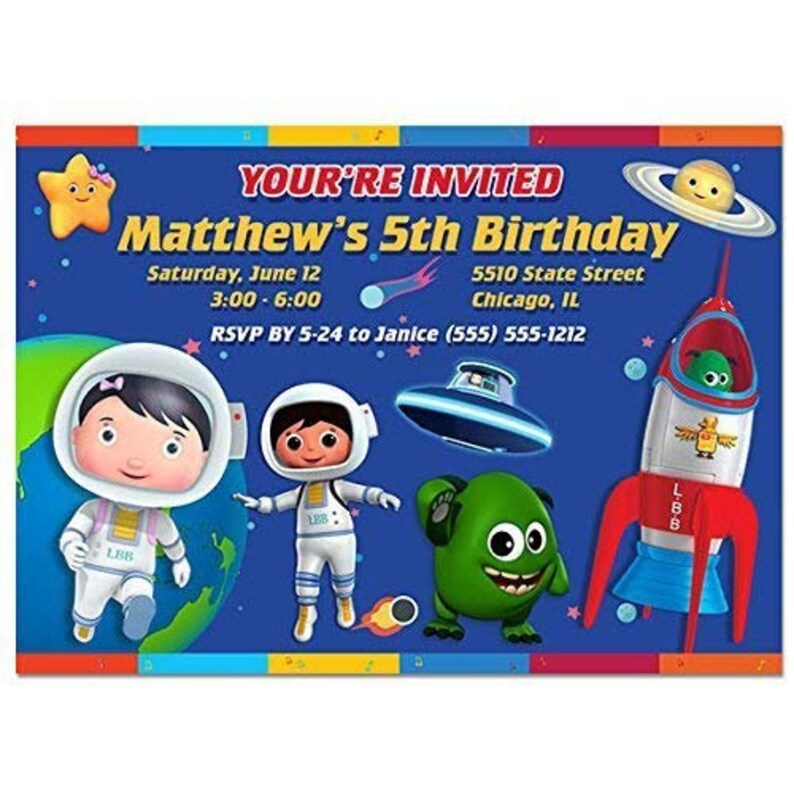 Download Paper Outer Space Little Baby Bum Birthday Party Invitations Paper Party Supplies