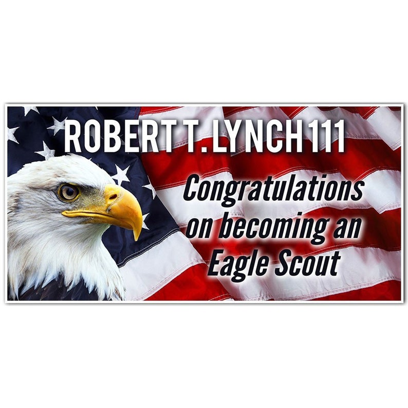 Congratulations Eagle Scout Personalized Banner Etsy