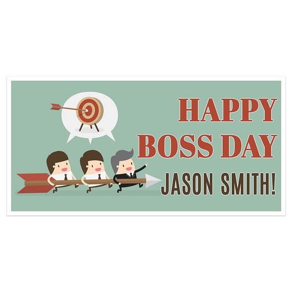 Happy Boss Day Personalized Banner Etsy