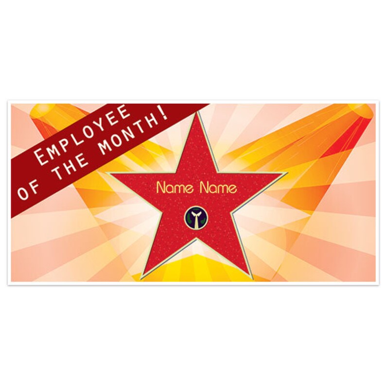 Superstar Employee Of The Month Business Banner Etsy