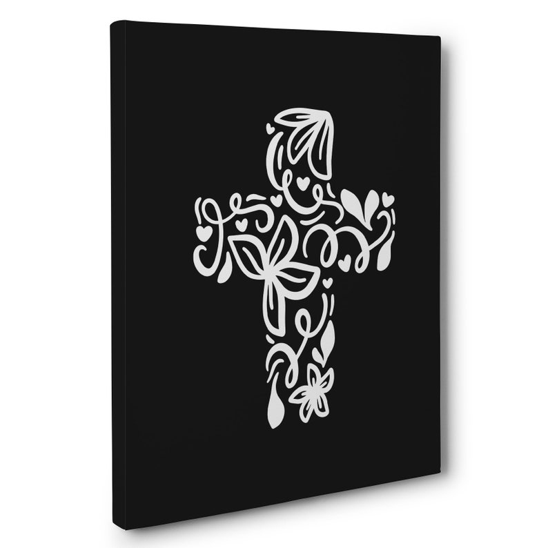 Cross Canvas Wall Art Etsy