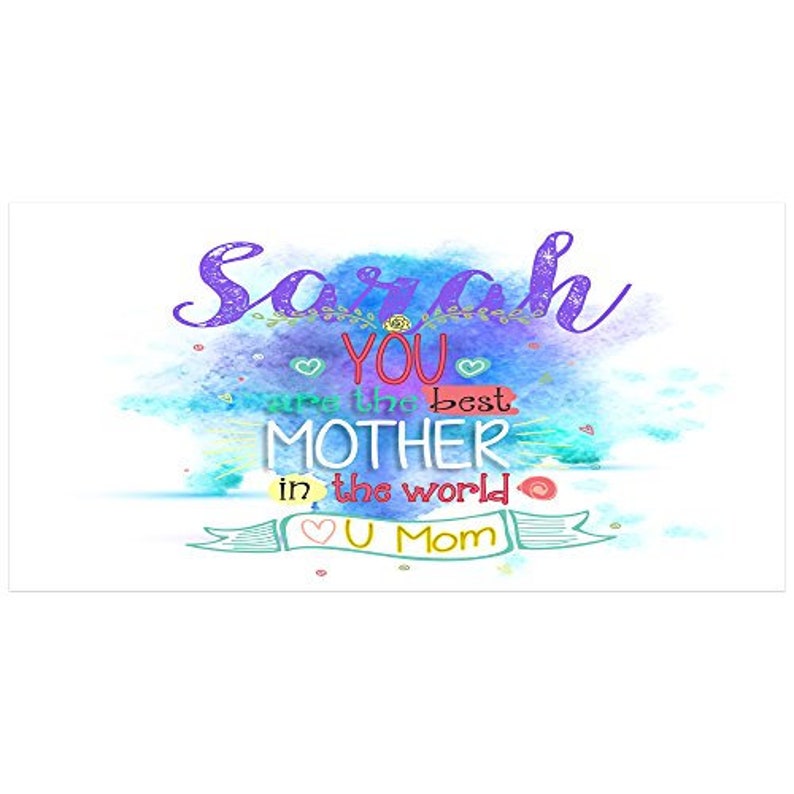 Best Mother In The World Mother/'s Day Personalized Party Banner Decoration