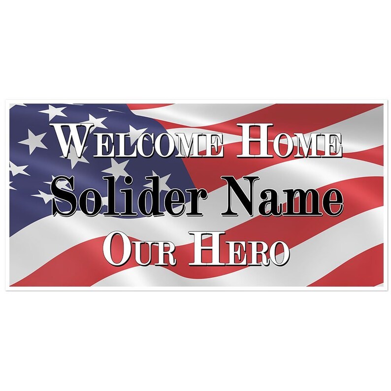 Military Service Welcome Home Custom Banner Etsy