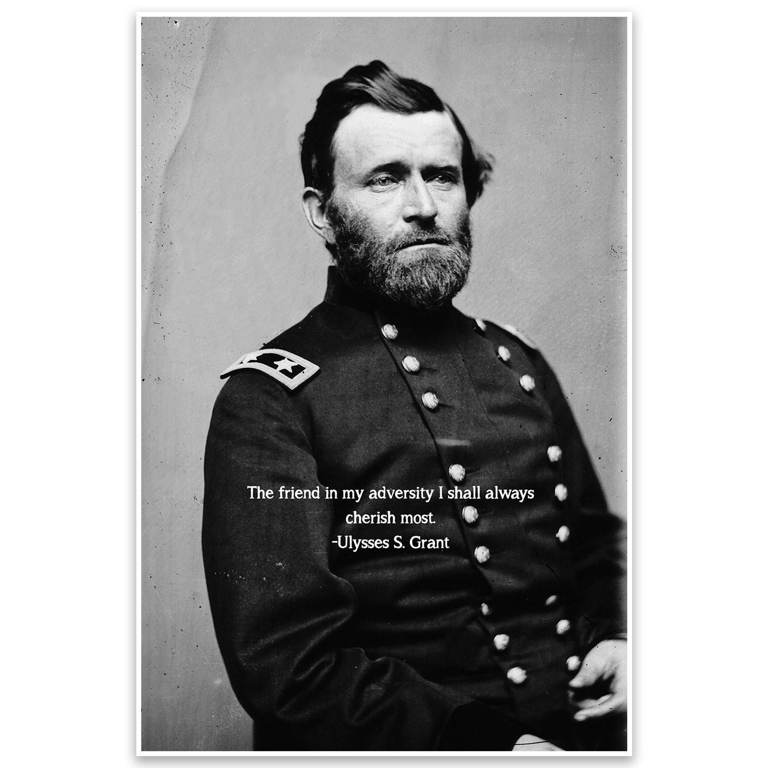 Ulysses S. Grant Motivational Quote Wall Art Poster Etsy
