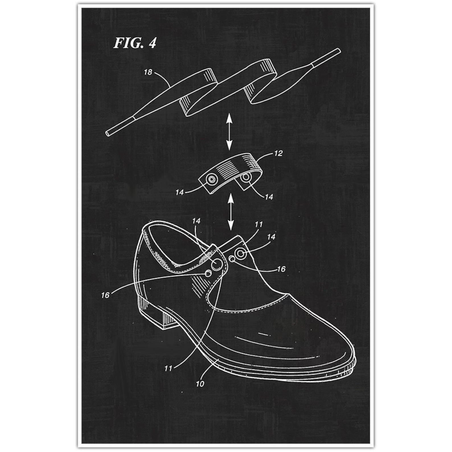 ballet tap shoes patent blueprint poster, ballerina photo art
