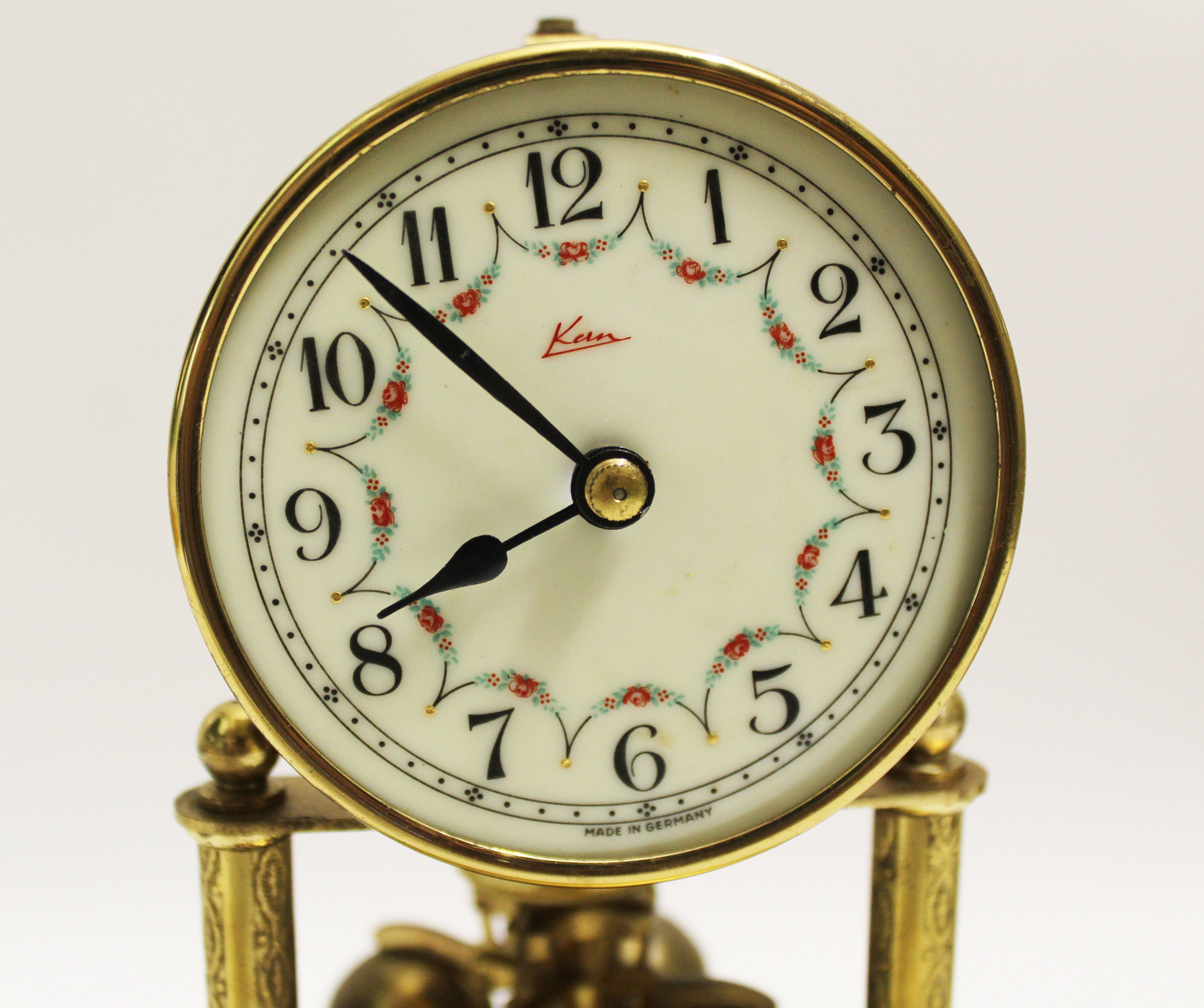 Vintage Kern 400-day Anniversary Clock With Glass Dome, Made in