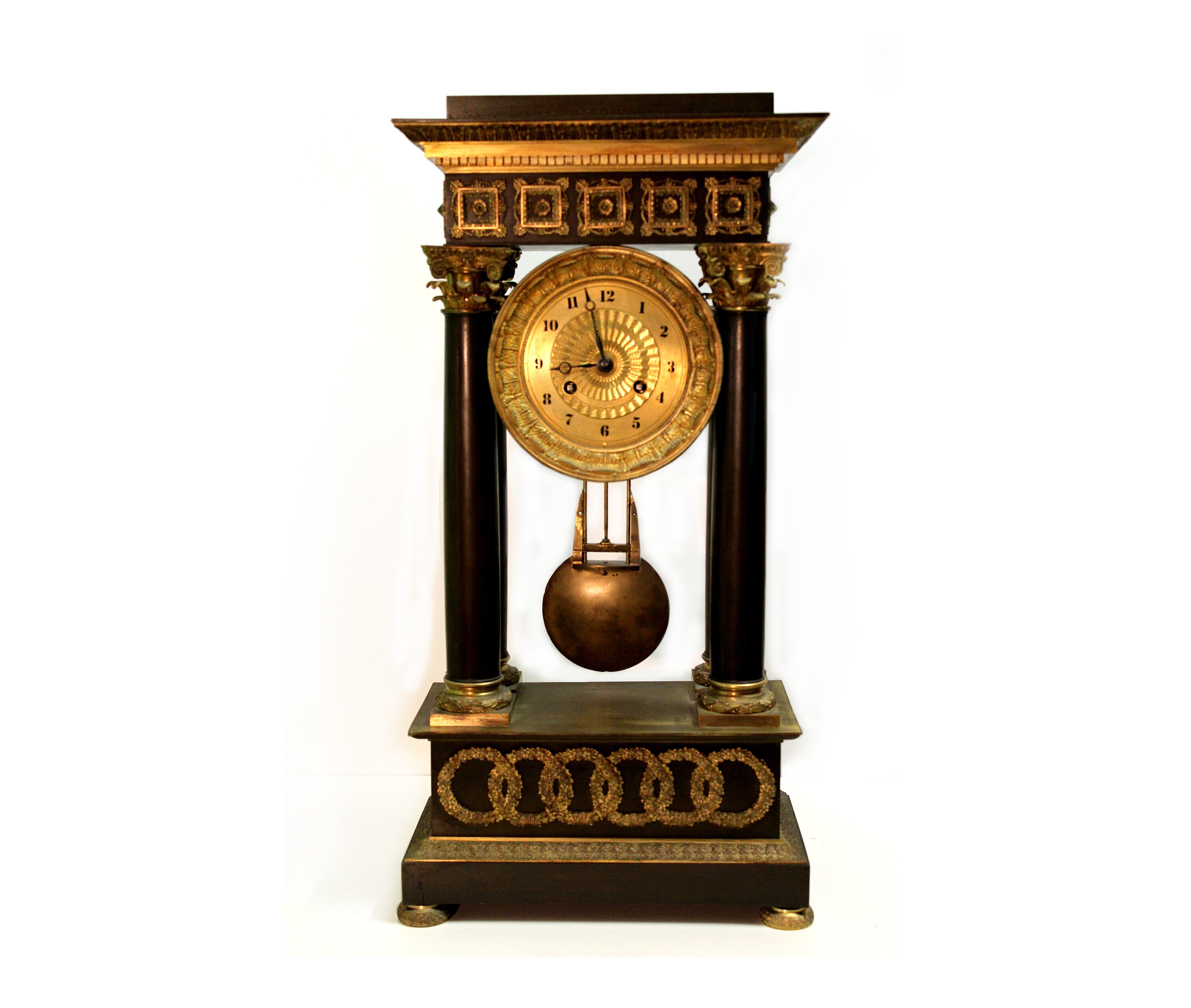French Empire Mantel Column Clock 1830s - Etsy