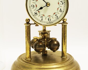 Vintage Kern 400-day Anniversary Clock With Glass Dome, Made in
