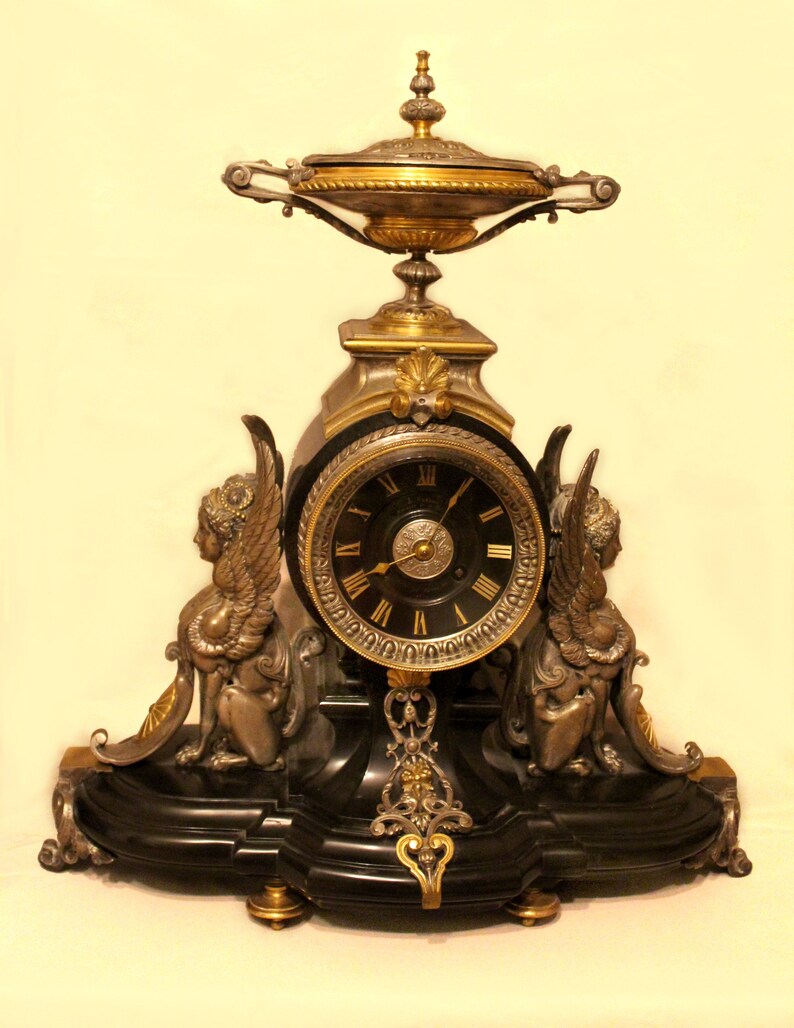 Antique French mantel clock. A. Ecalle Horloger de la Marine image 0