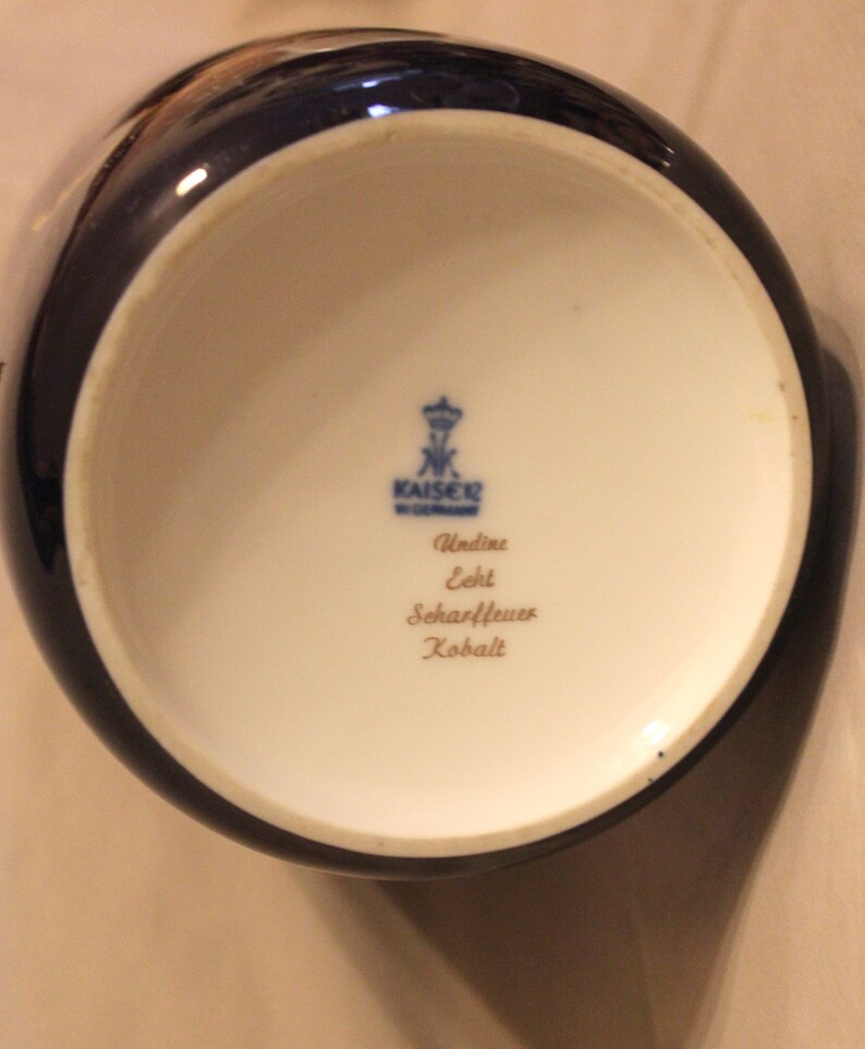 Large tall porcelain vase Kaiser W. Germany. Undine Echt Etsy