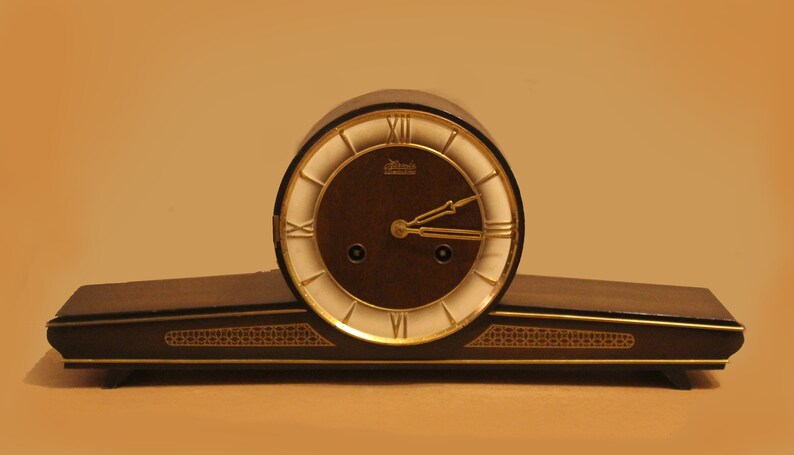 Hermle Schwebe Anker mantle clock 1950s 1960s image 0