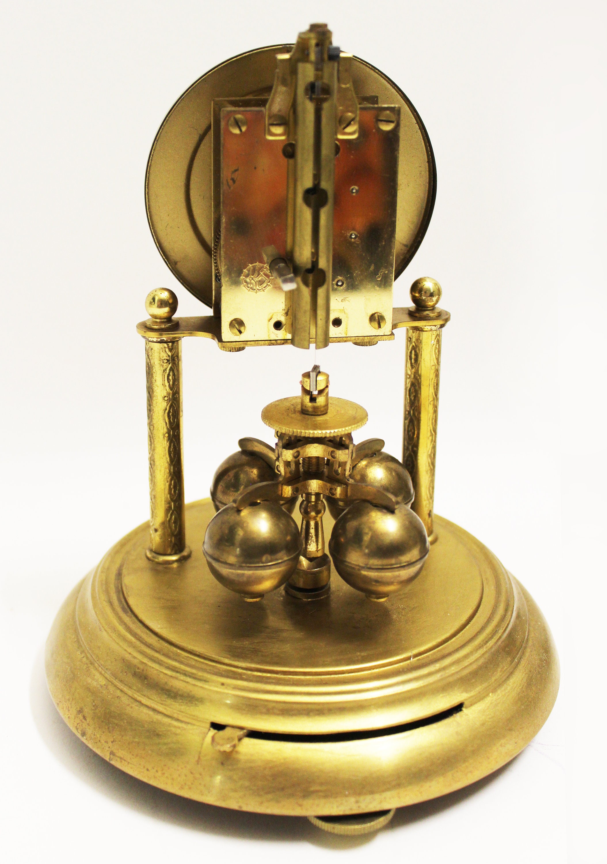 KERN ケルン 400日巻高級置時計 西ドイツ製 元箱付き W-GERMANY Vintage Kern 400-day Anniversary Clock With Glass Dome, Made in