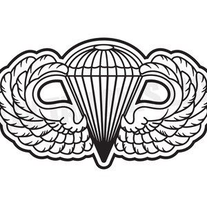 Airborne Jumper Vinyl Cut Decal, US Paratrooper, Paratrooper, United States Army Airborne, Paratrooper Jumper