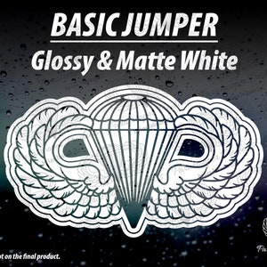 Airborne Basic Jumper Vinyl Cut Decal, US Paratrooper, Basic Paratrooper, United States Army Airborne, Paratrooper Jumper