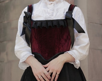 Gothic Victorian Velvet Vampire Corset