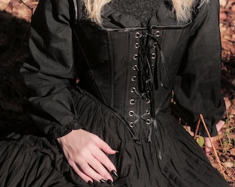 Gothic Victorian Vampire Black Corset