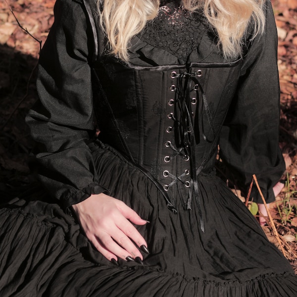 Corset Noir vampire victorien gothique