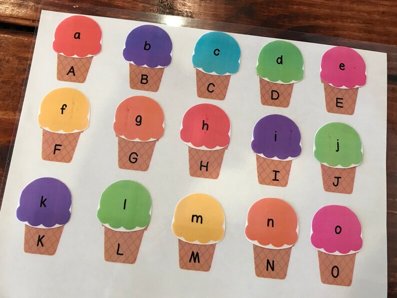 Ice Cream Alphabet Match Etsy