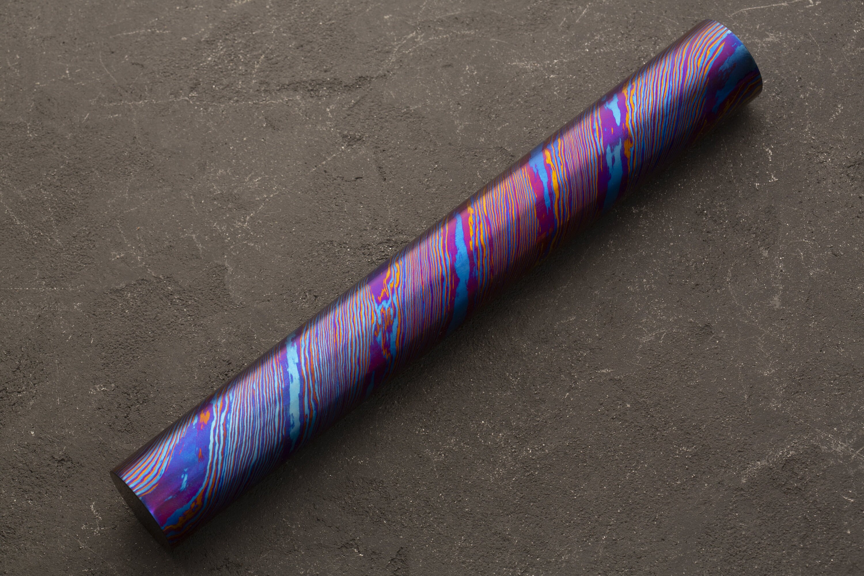 Titanium Damascus rod Mosaic pattern 1.25 32mm Etsy
