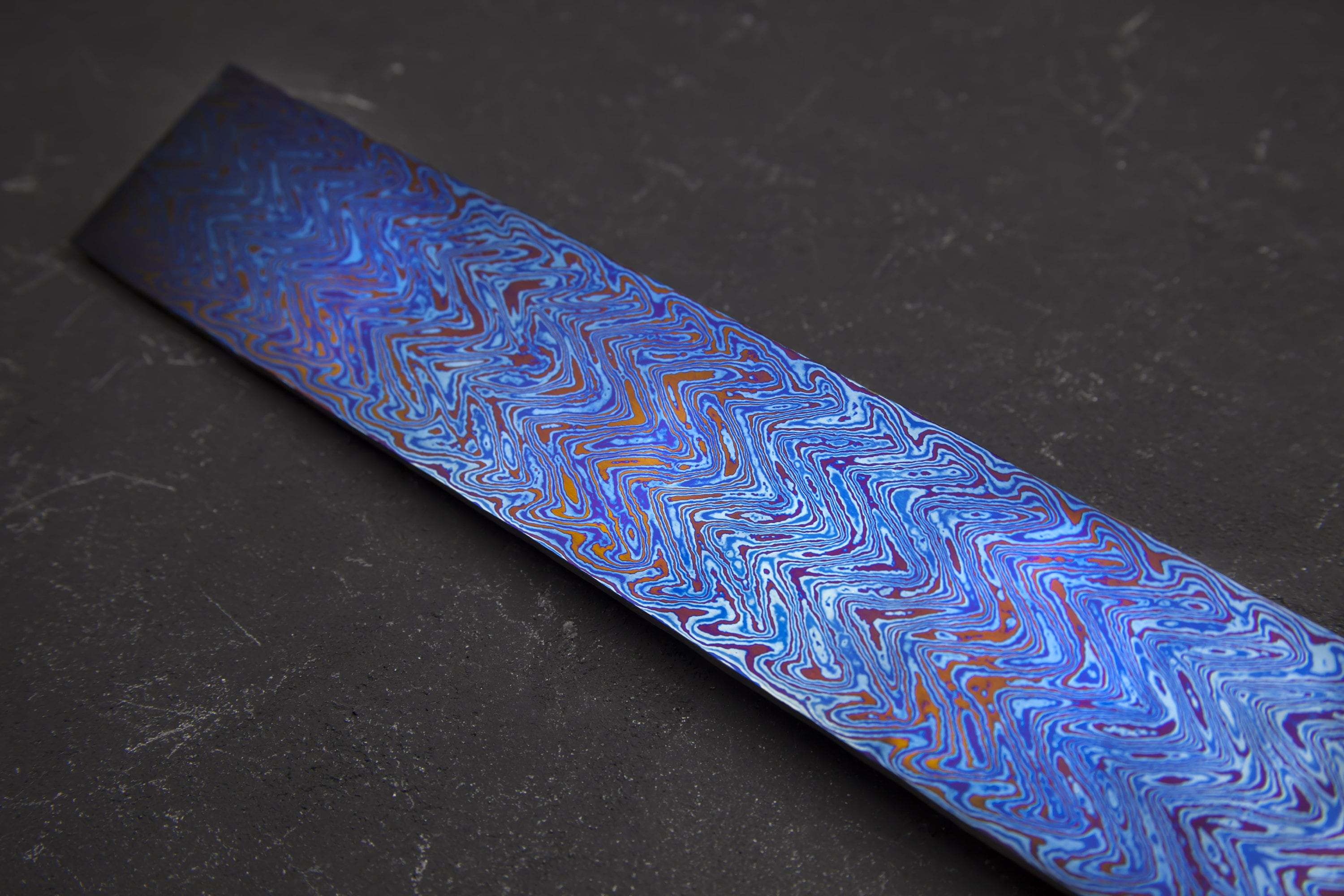 Titanium Damascus billet 12 x 2 x .2 Etsy