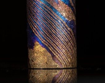 結晶化チタン・シリンダーロッド (チタン合金) ティマスカス Timascus 結晶化チタン・シリンダーロッド (Crystallized titanium