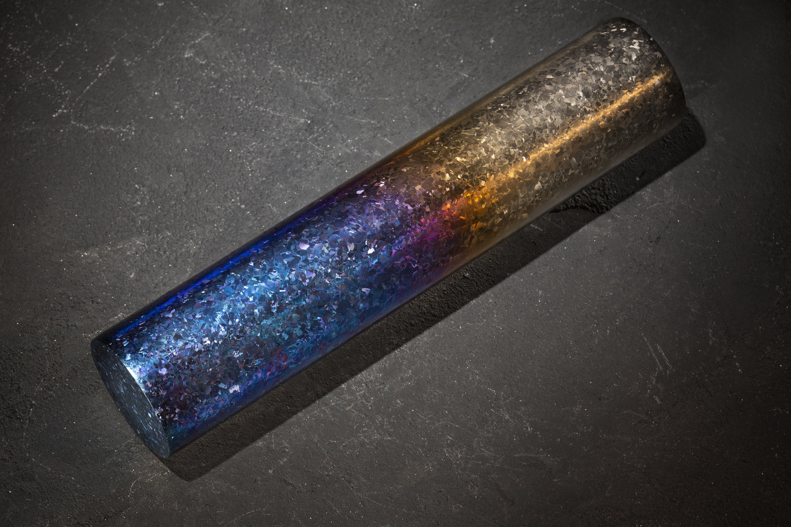 結晶化チタンロッド - カスタムサイズ - エキゾチックメタル - リング