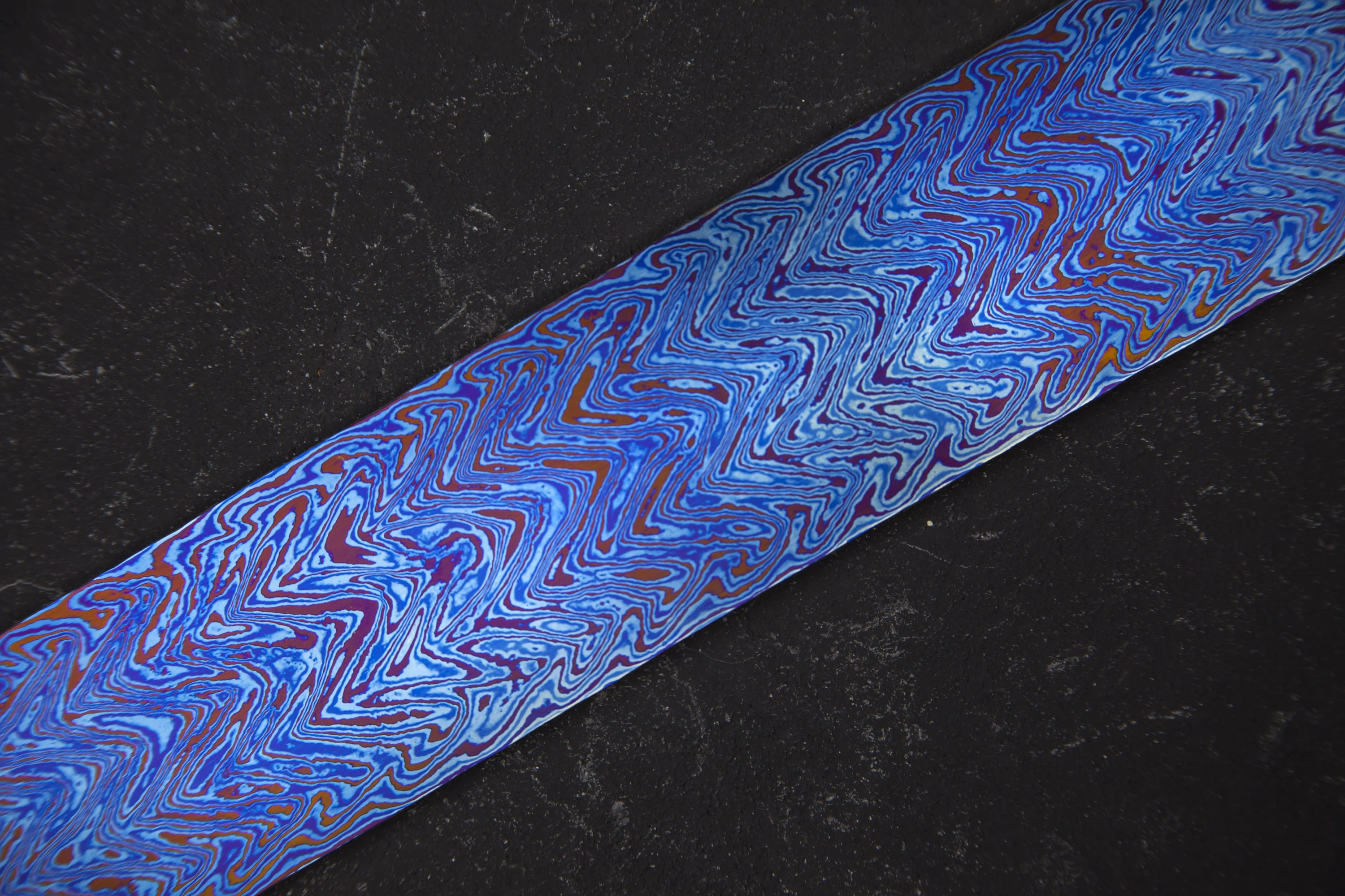 Titanium Damascus billet 12 x 2 x .2 Etsy