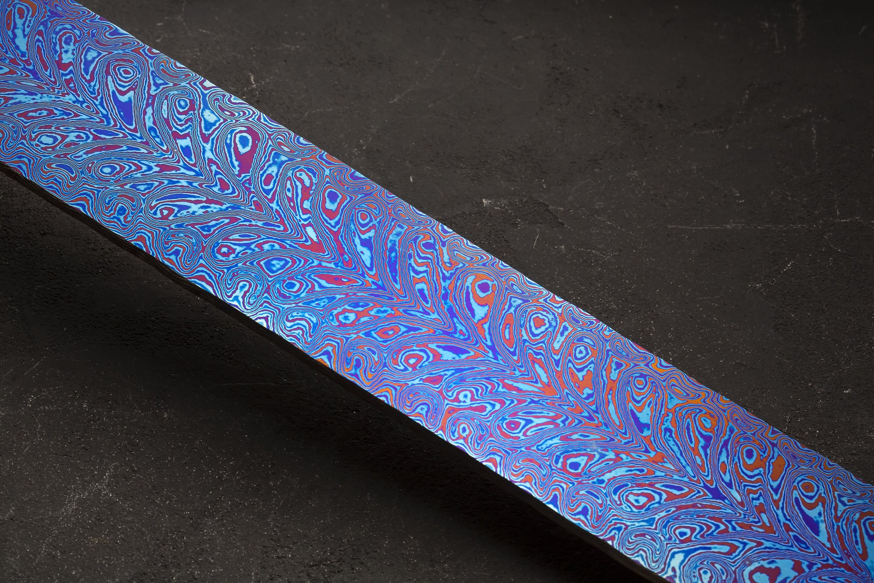 16 X 2 X 0.2 Titanium Damascus Billet Etsy