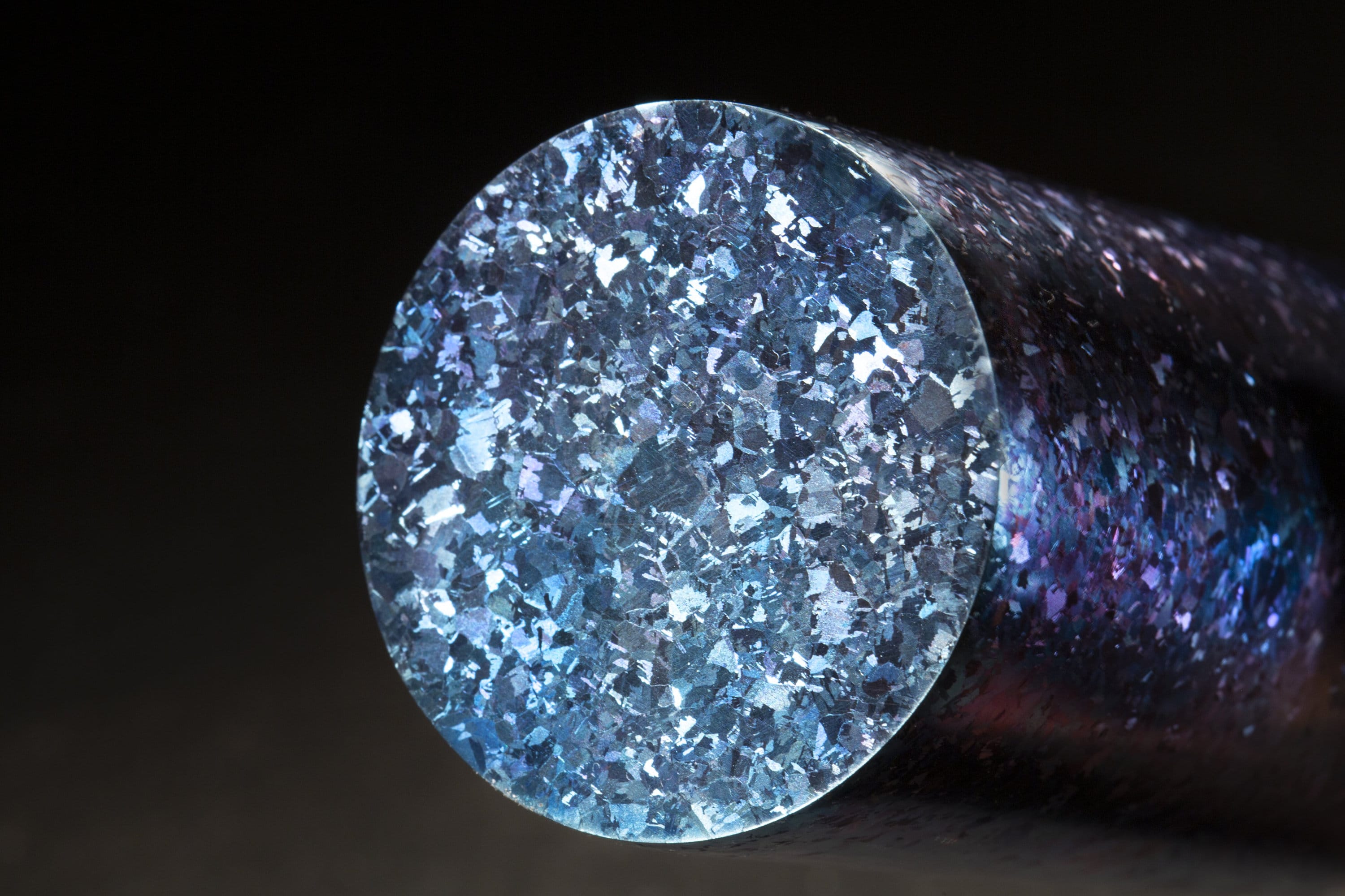 結晶化チタンロッド - カスタムサイズ - エキゾチックメタル - リング