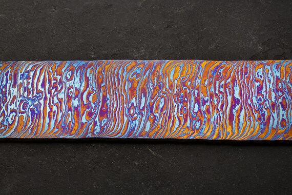 Titanium Damascus Billet 16