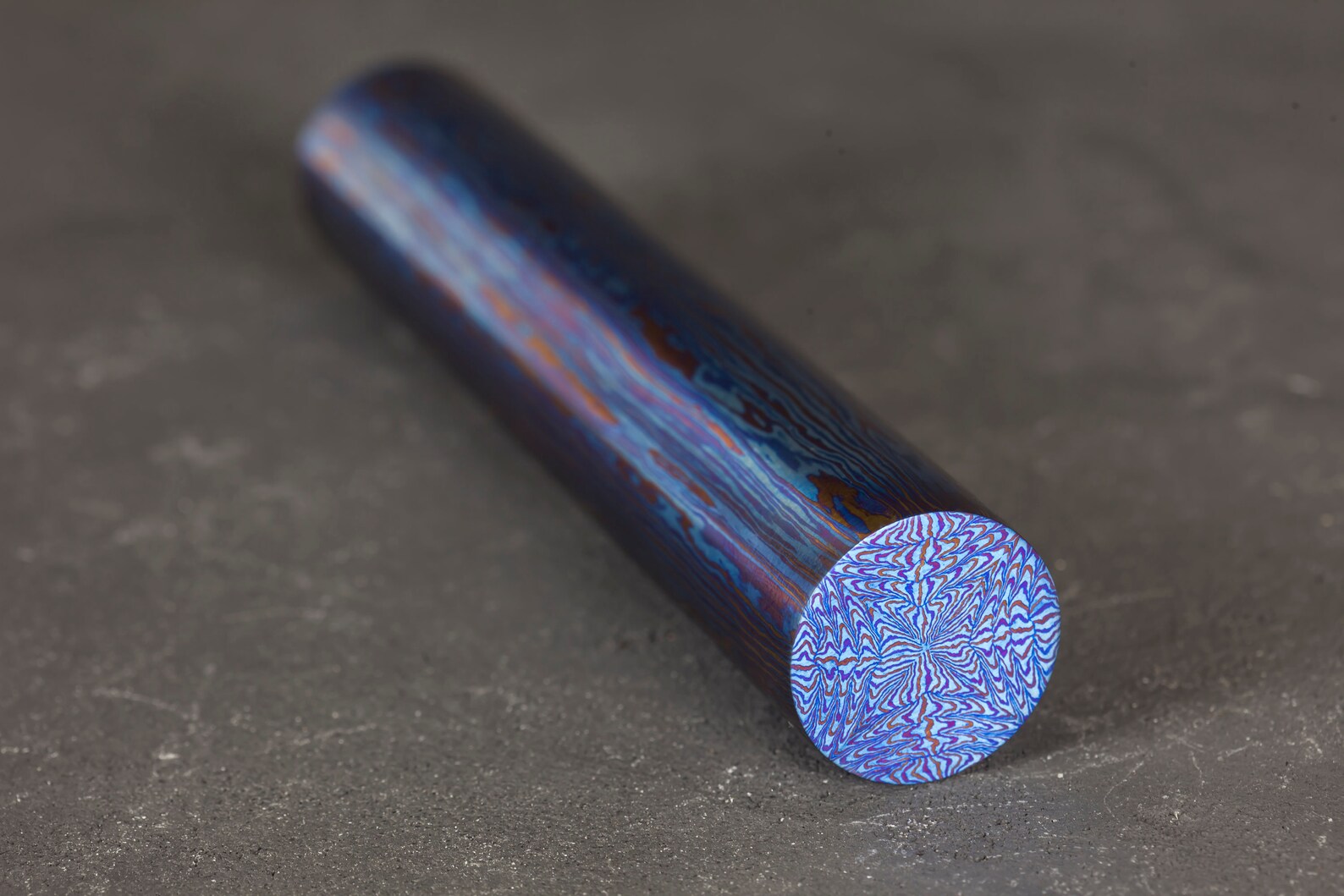 Titanium Damascus Rod 1.259 32mm Diameter X 10 Etsy