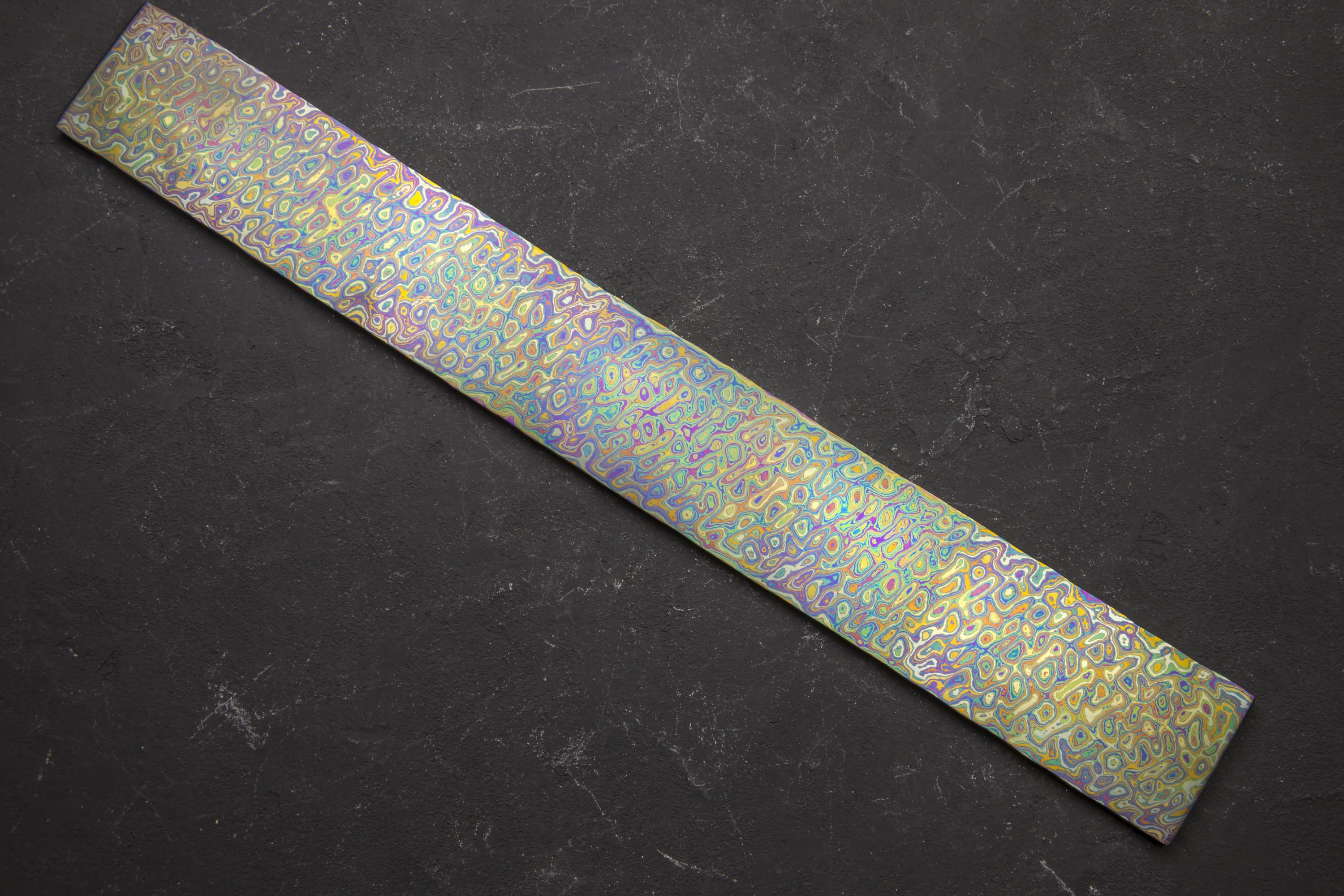 5 Alloys Titanium Damascus Billet 15 X 2 X Etsy