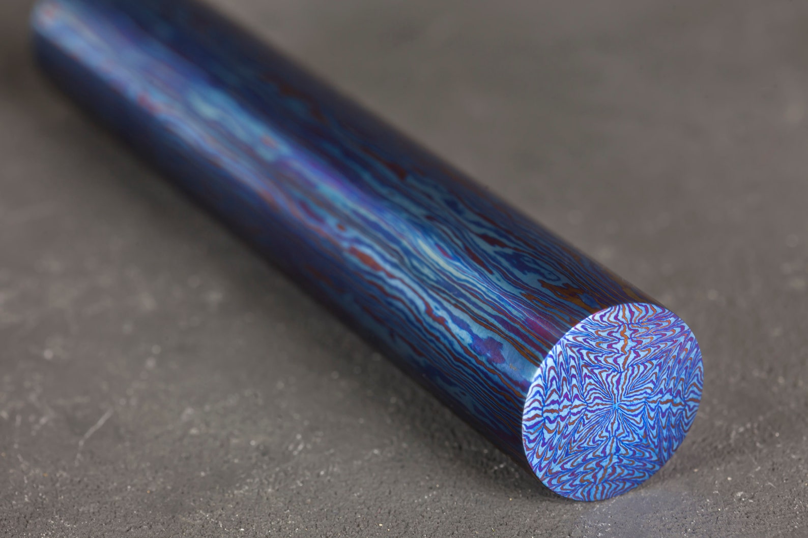 Titanium Damascus rod 1.259 32mm Diameter x 10 Etsy